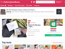 Tablet Screenshot of findsubscriptionboxes.com